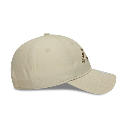 Pictured is this Womens Wordmark Manchester United FC 9FORTY in Cream. 6