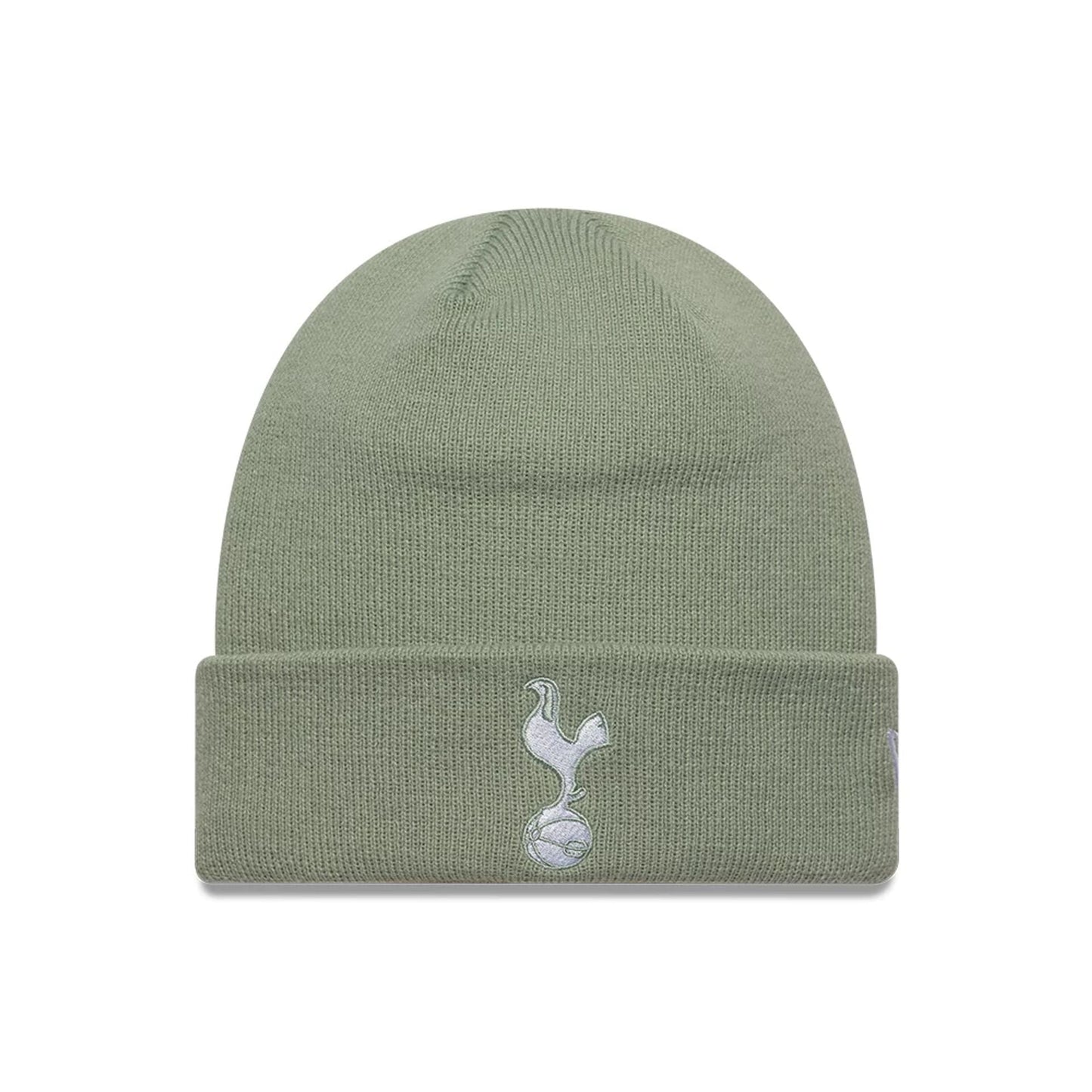 Pictured is this Tottenham Hotspur FC Cuff Knit Beanie hat in pastel green. 1