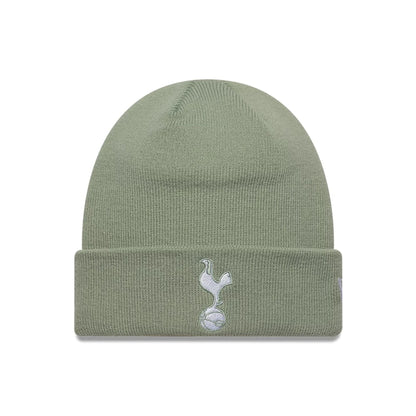 Pictured is this Tottenham Hotspur FC Cuff Knit Beanie hat in pastel green. 1