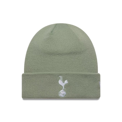 Pictured is this Tottenham Hotspur FC Cuff Knit Beanie hat in pastel green. 1
