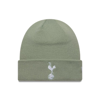 Pictured is this Tottenham Hotspur FC Cuff Knit Beanie hat in pastel green. 1