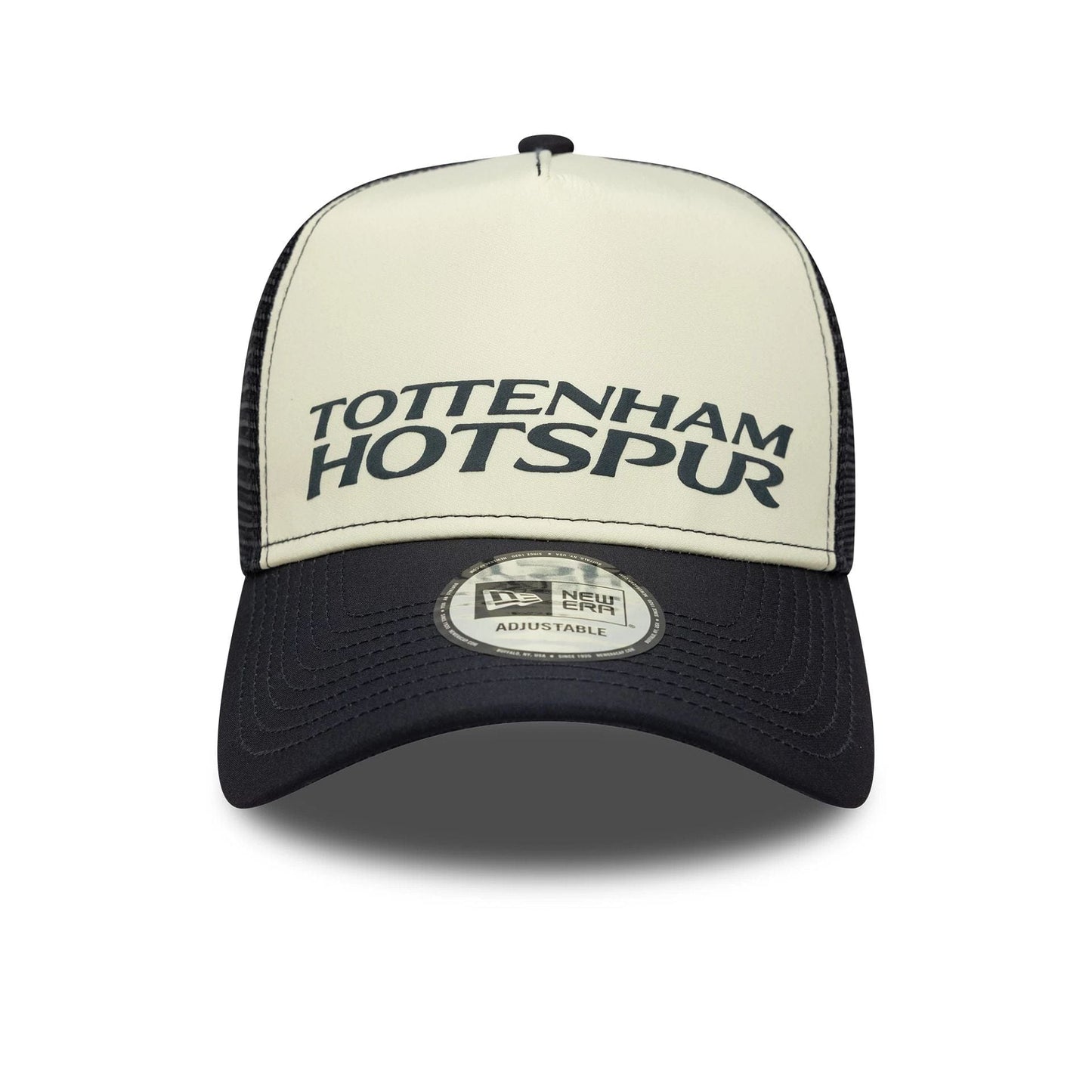 Pictured is this Puff Wordmark Tottenham Hotspur FC 9FORTY A-Frame Trucker in navy. 2