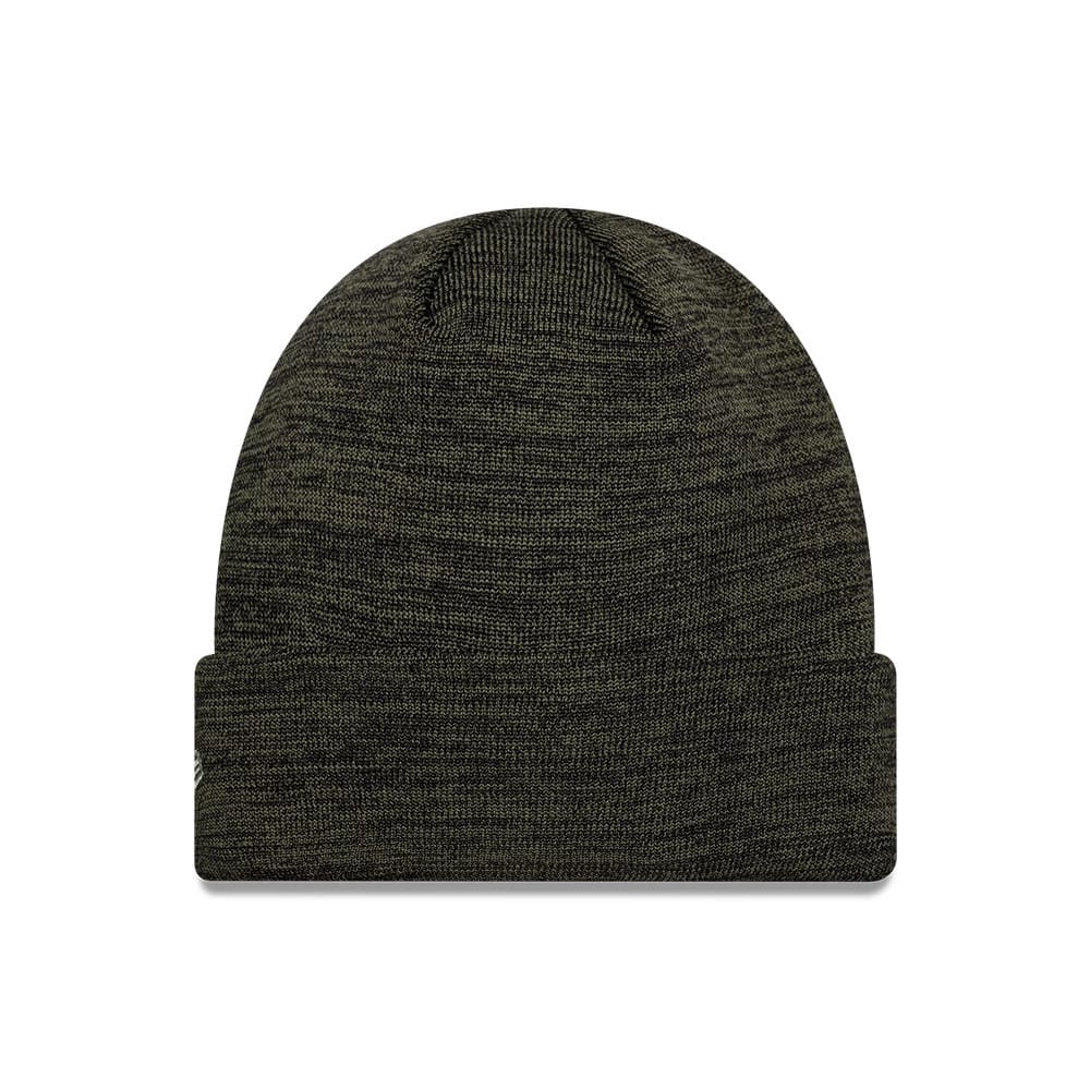 Pictured is this Tottenham Hotspur FC Marl Cuff Knit Beanie hat in dark green. 2