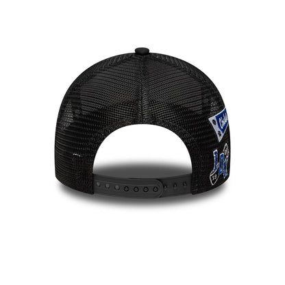 Pictured is this Chelsea FC Lion Crest Patch 9FORTY A-Frame Trucker in black. 4