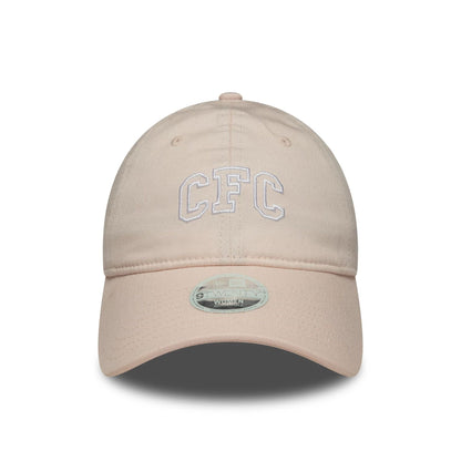 Pictured is this Womens Chelsea FC Lion Crest 9TWENTY in pastel pink. 2