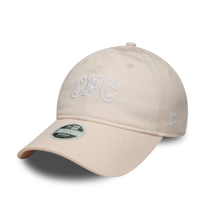 Pictured is this Womens Chelsea FC Lion Crest 9TWENTY in pastel pink. 1