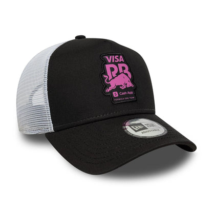 Pictured is this Visa Cash App Racing Bulls 9FORTY E-Frame Trucker in black. 3