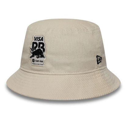Pictured is this Womens Visa Cash App Racing Bulls Cord Bucket in Cream. 1