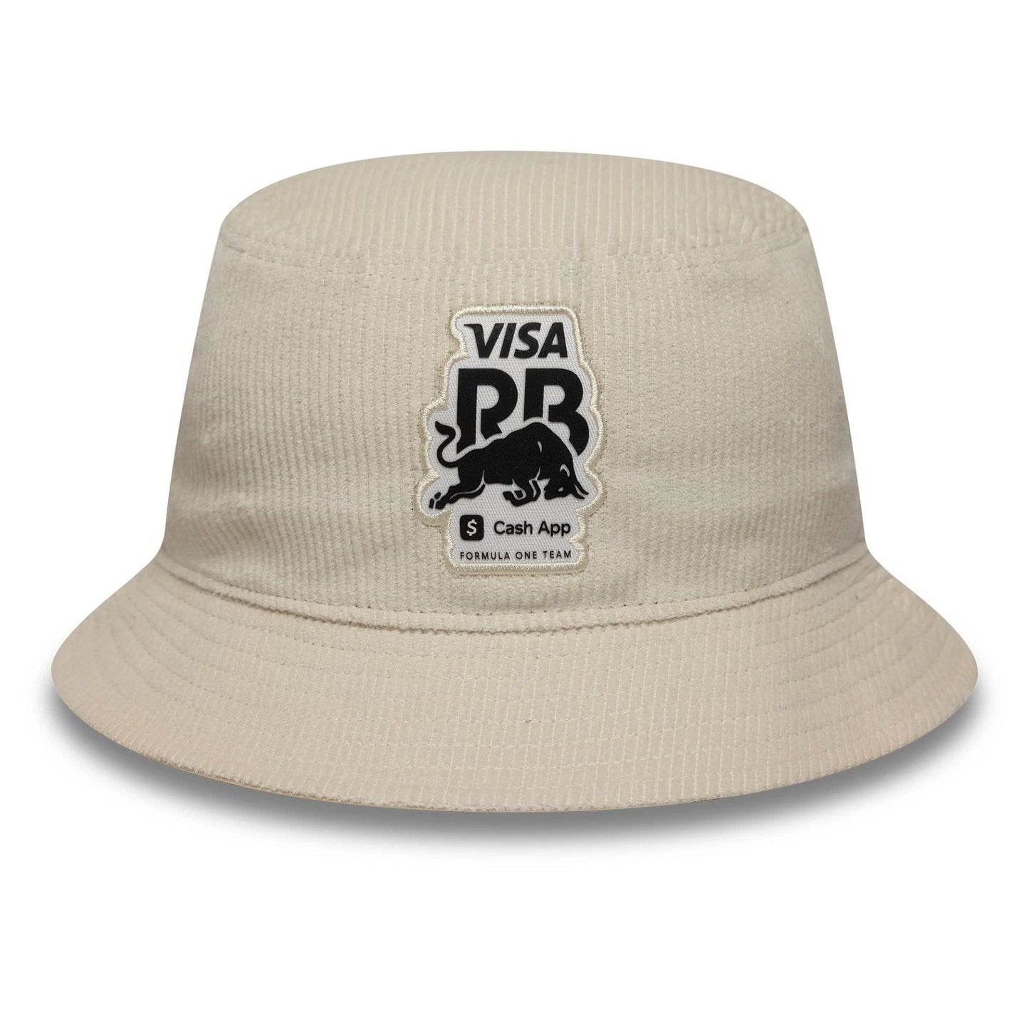 Pictured is this Womens Visa Cash App Racing Bulls Cord Bucket in Cream. 2