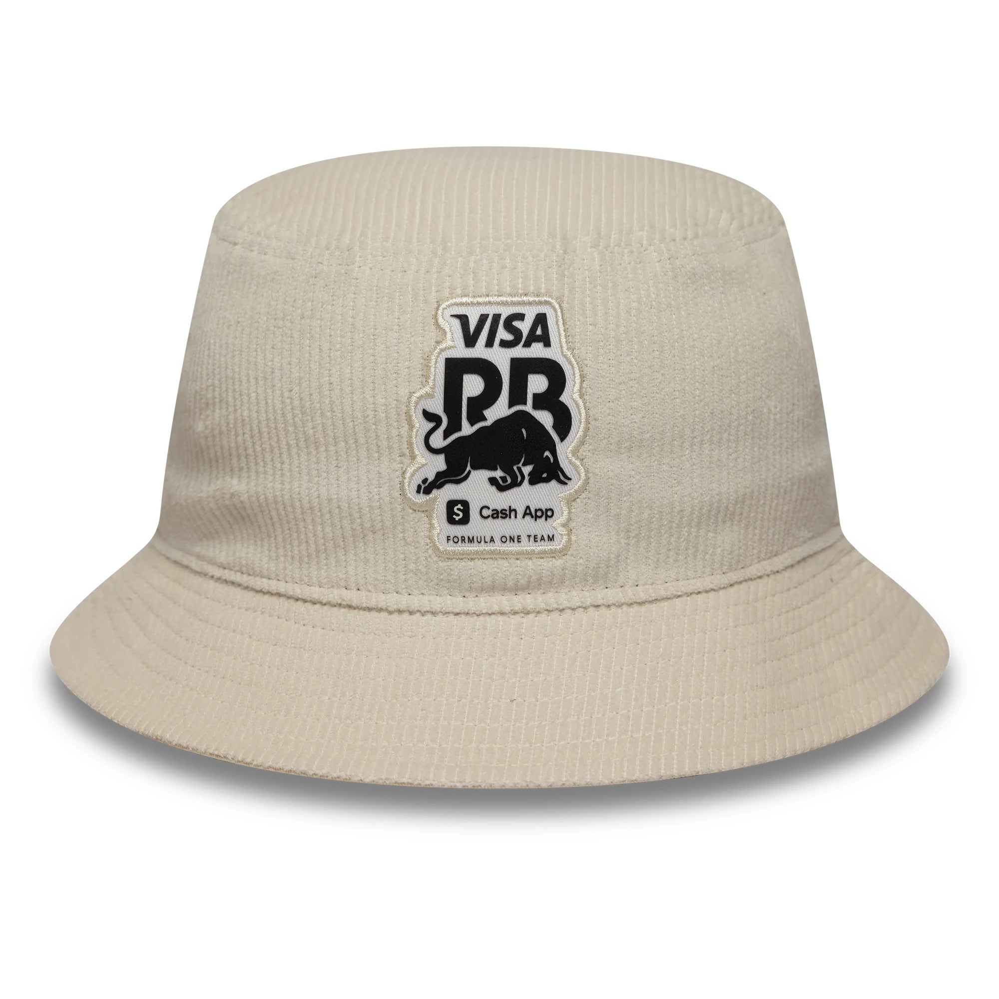 Pictured is this Womens Visa Cash App Racing Bulls Cord Bucket in Cream. 2