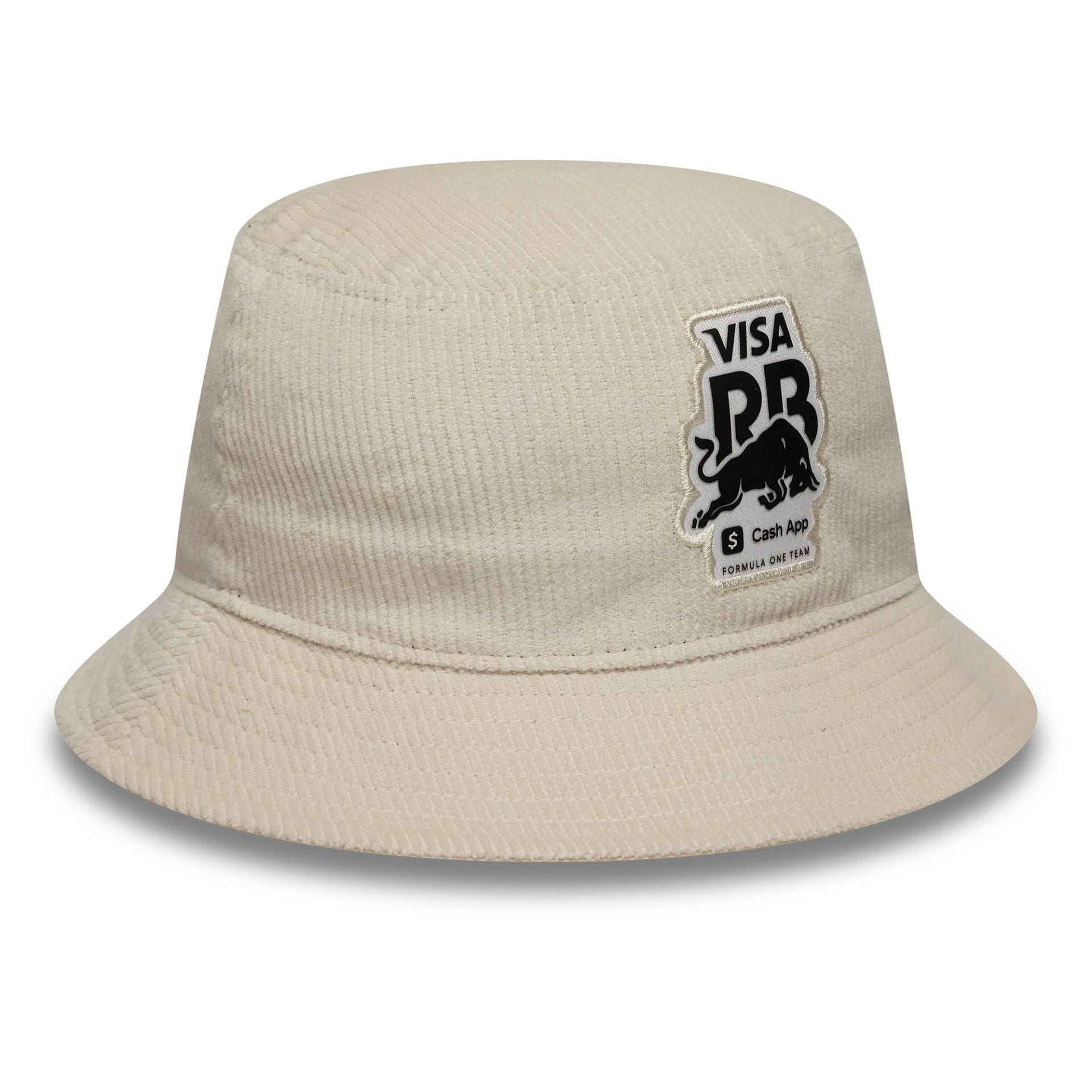 Pictured is this Womens Visa Cash App Racing Bulls Cord Bucket in Cream. 3