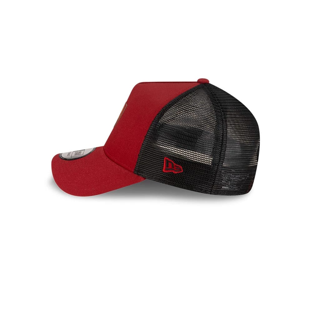 Pictured is this AS Roma 9FORTY A-Frame Trucker in dark red. 5