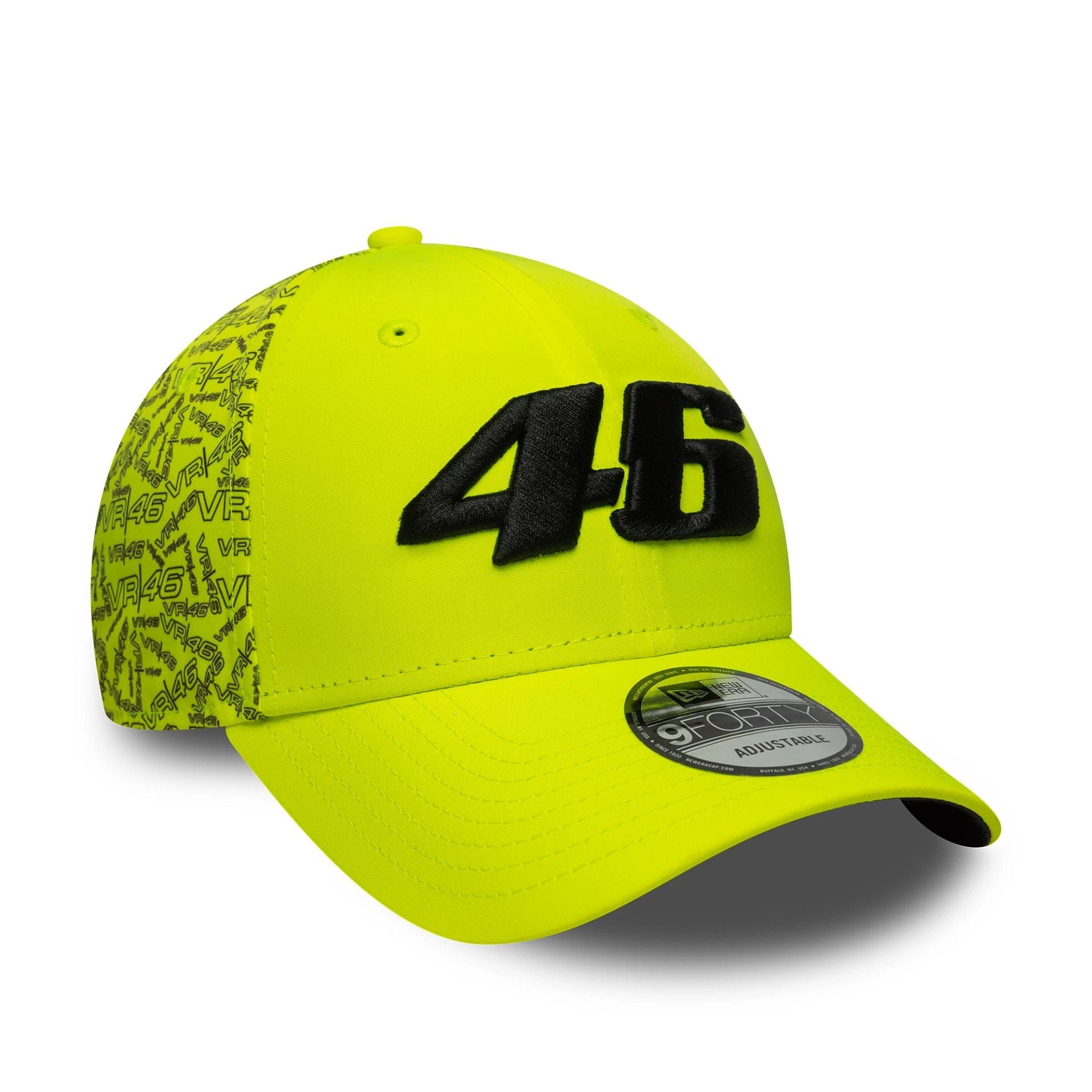 Pictured is this All Over Print VR46 9FORTY in bright yellow. 3