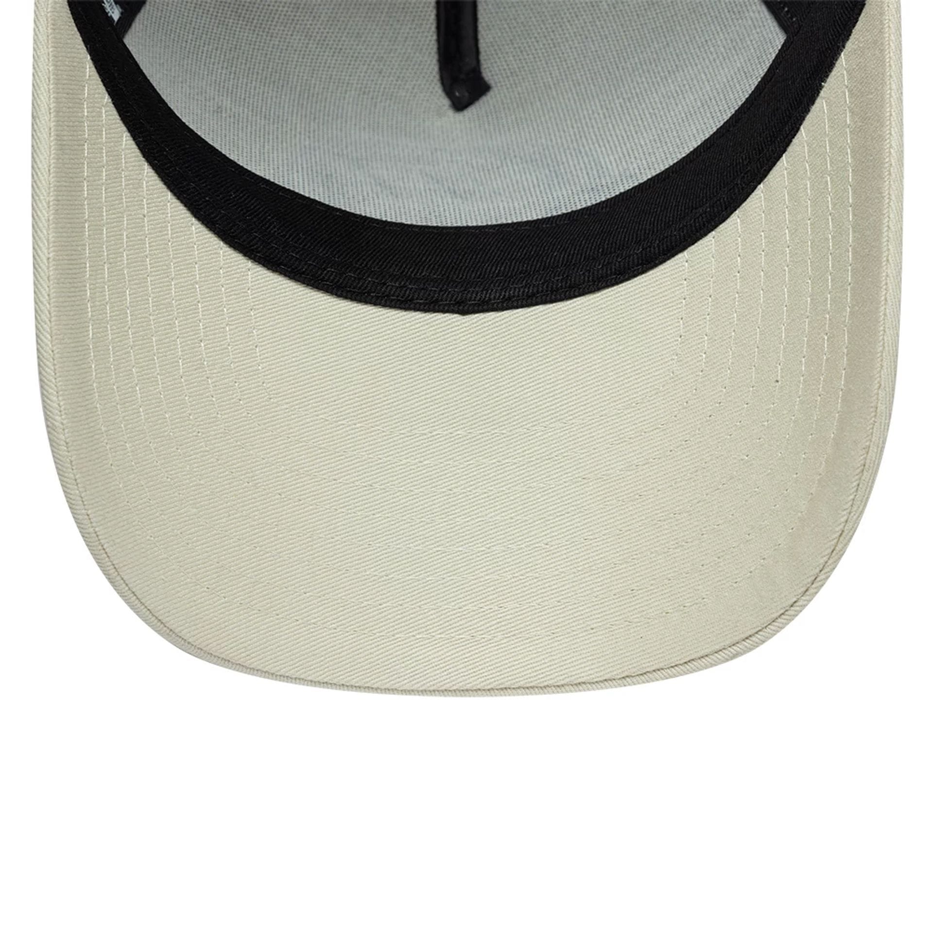 Pictured is this TGR Haas F1 9FORTY A-Frame Trucker in Cream. 5