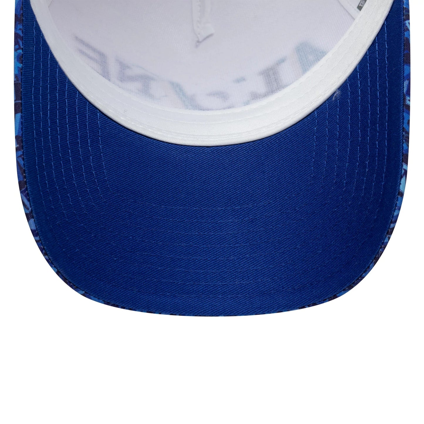 Pictured is this All Over Print Alpine Racing 9FORTY A-Frame Trucker in white. 5
