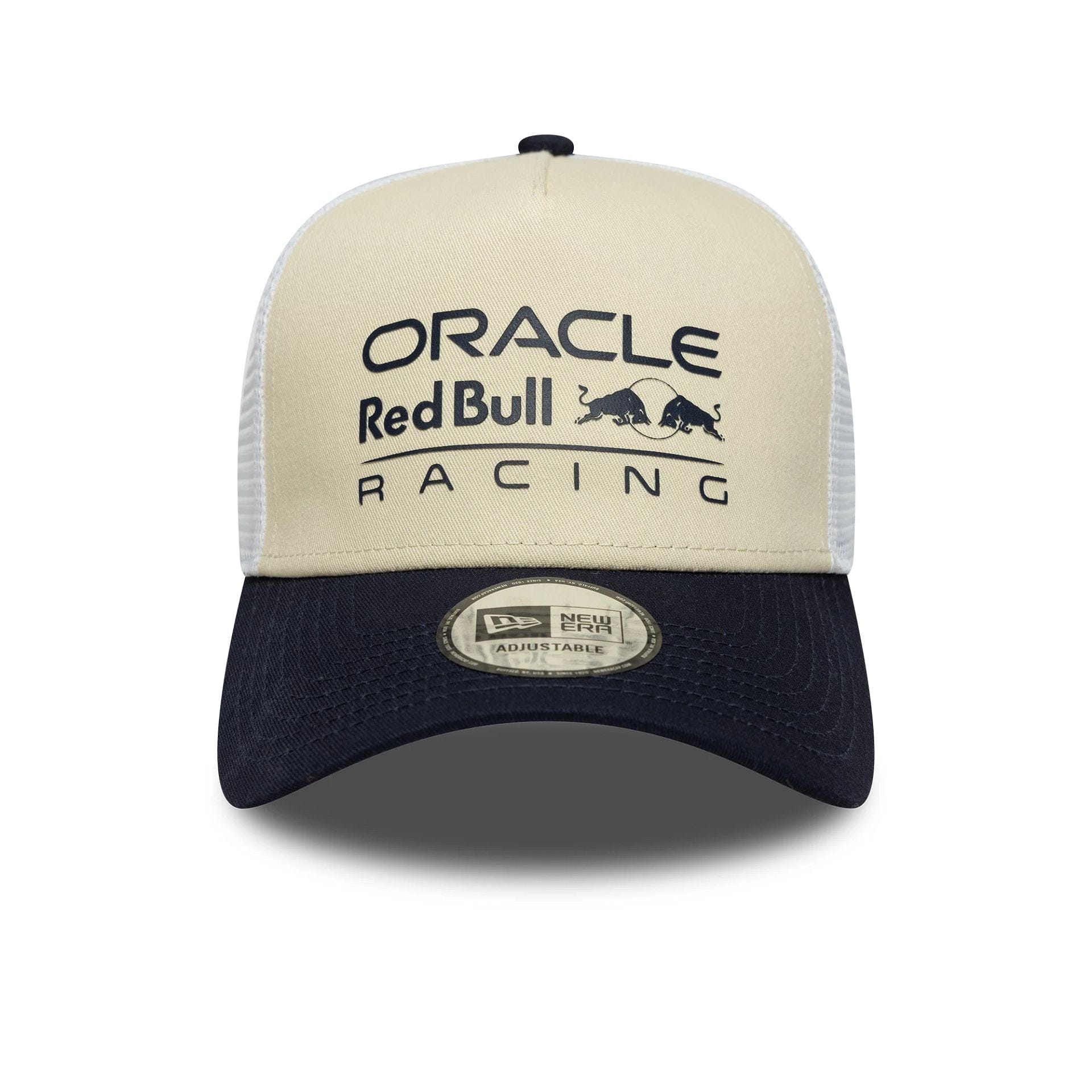 Pictured is this Red Bull Racing 9FORTY A-Frame Trucker in Cream. 2