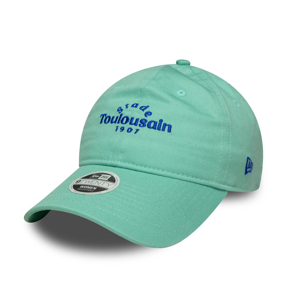 Pictured is this Womens Wordmark Stade Toulousain 9TWENTY in pastel green. 3