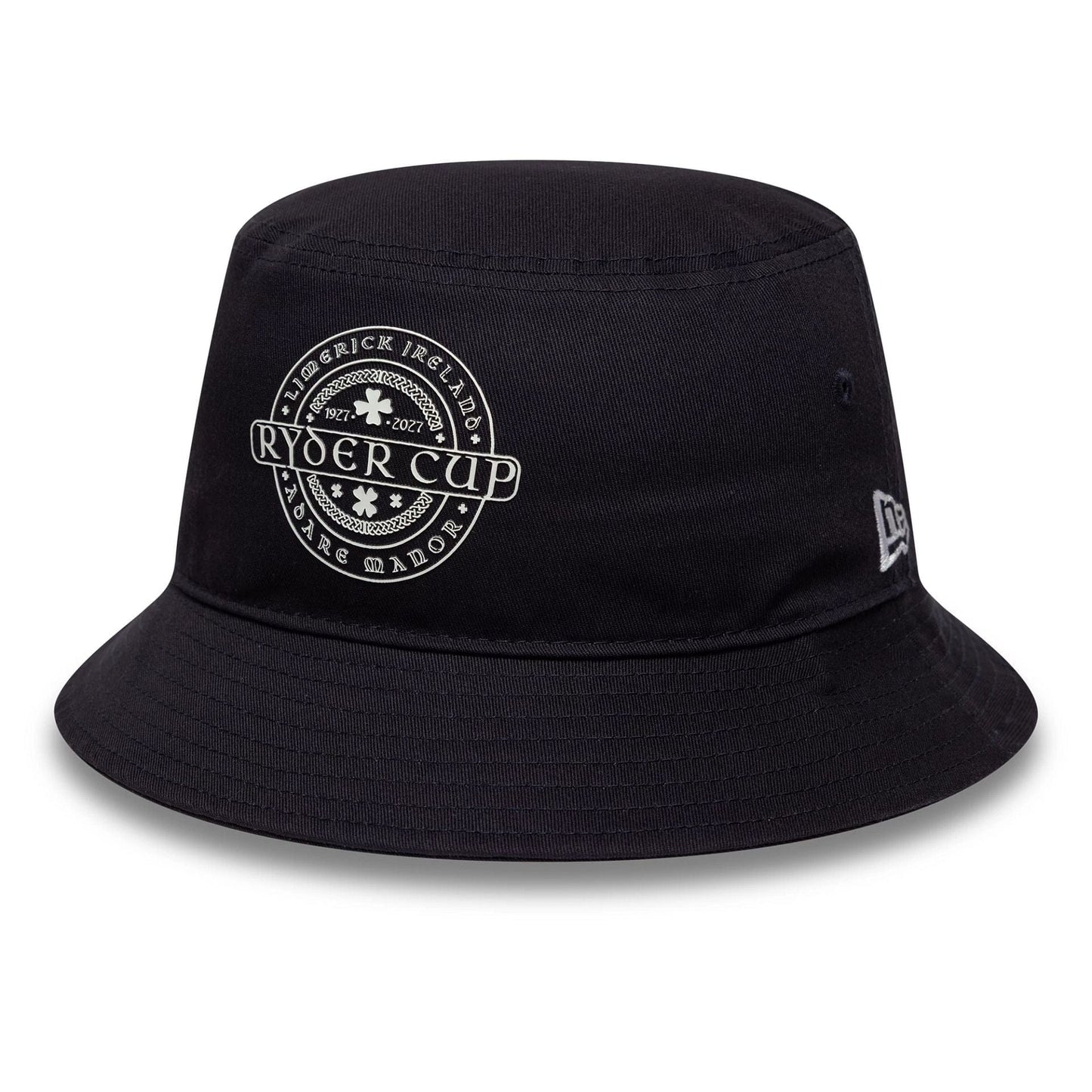 Pictured is this HD Print Ryder Cup Europe 2027 Bucket hat in navy. 1