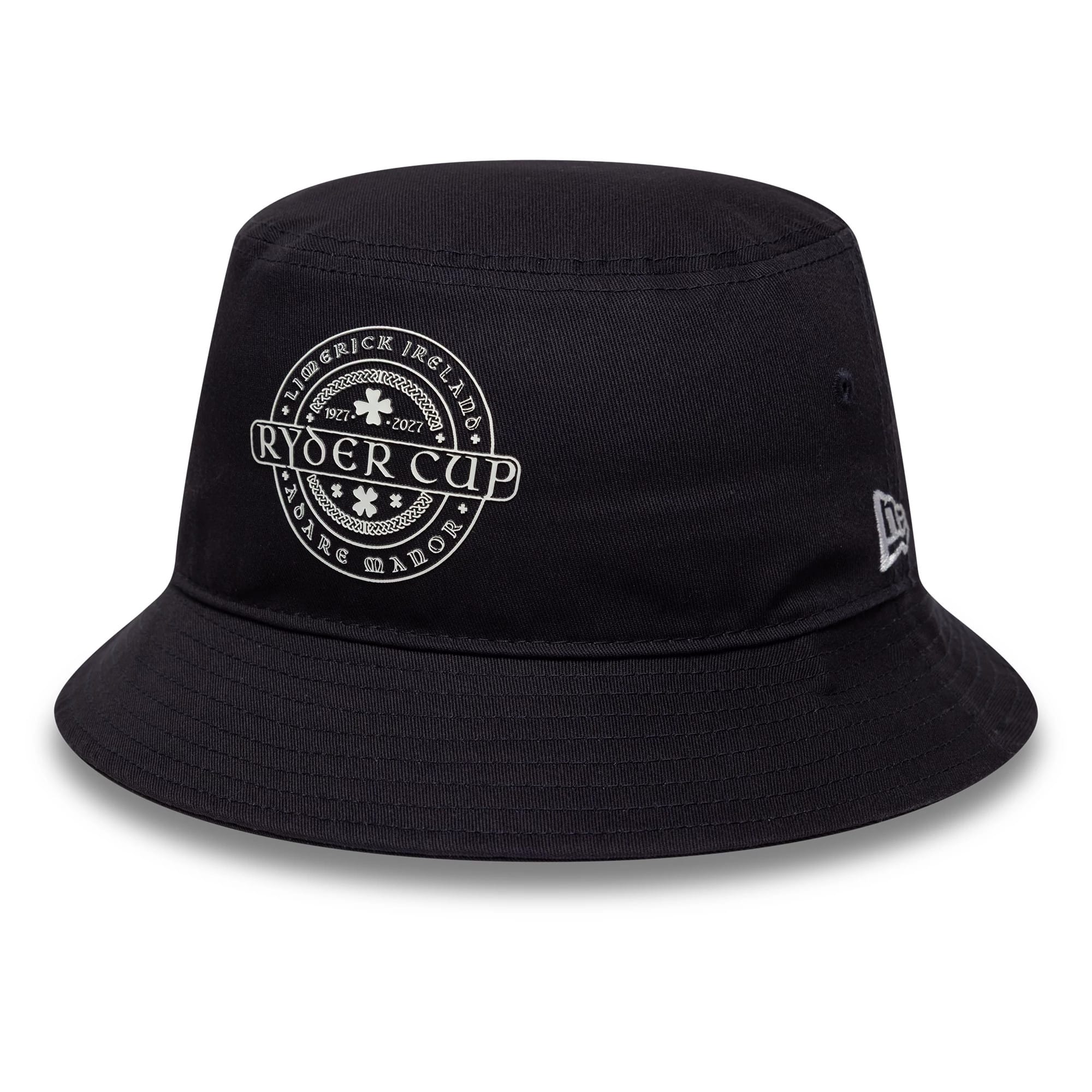 Pictured is this HD Print Ryder Cup Europe 2027 Bucket hat in navy. 1