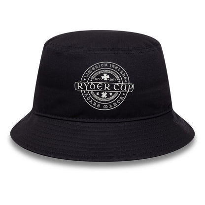 Pictured is this HD Print Ryder Cup Europe 2027 Bucket hat in navy. 2