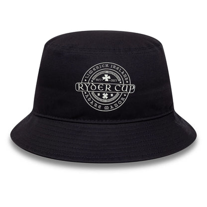 Pictured is this HD Print Ryder Cup Europe 2027 Bucket hat in navy. 2