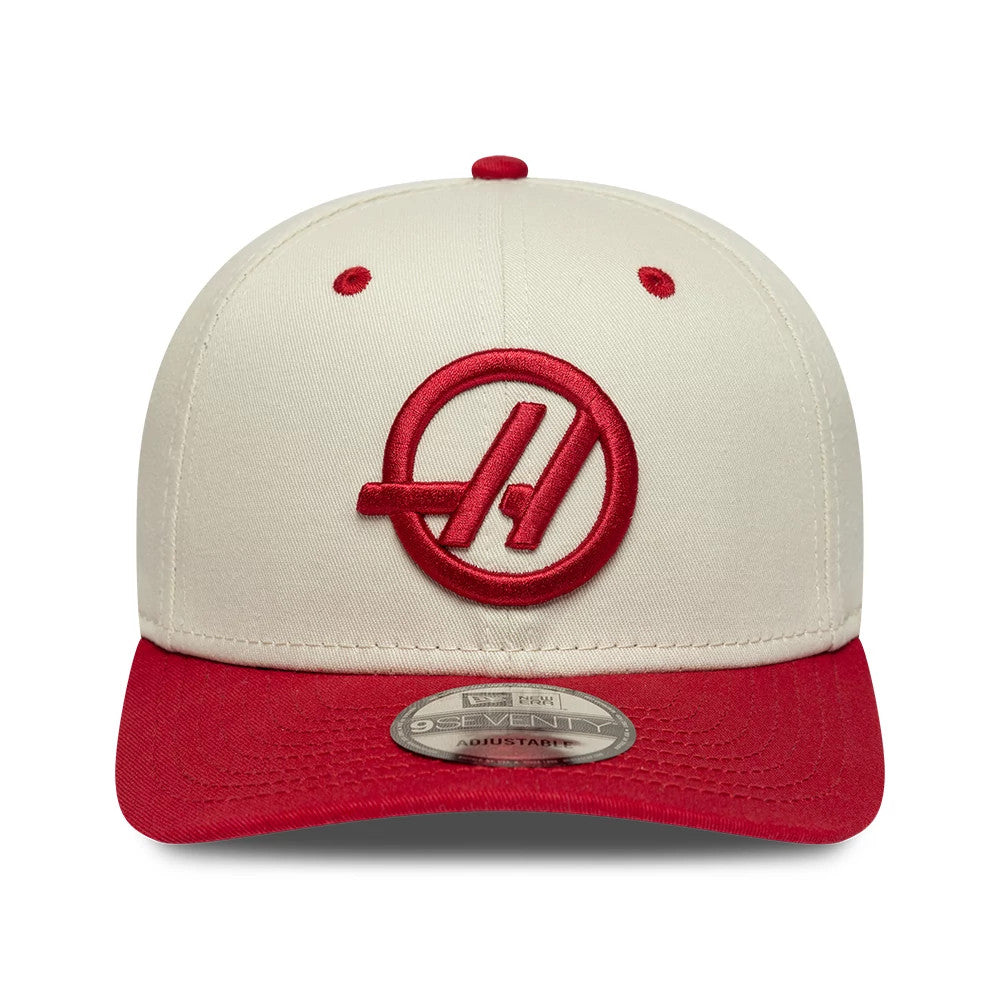 Pictured is this Wordmark TGR Haas F1 9SEVENTY Stretch Snap in Cream. 2
