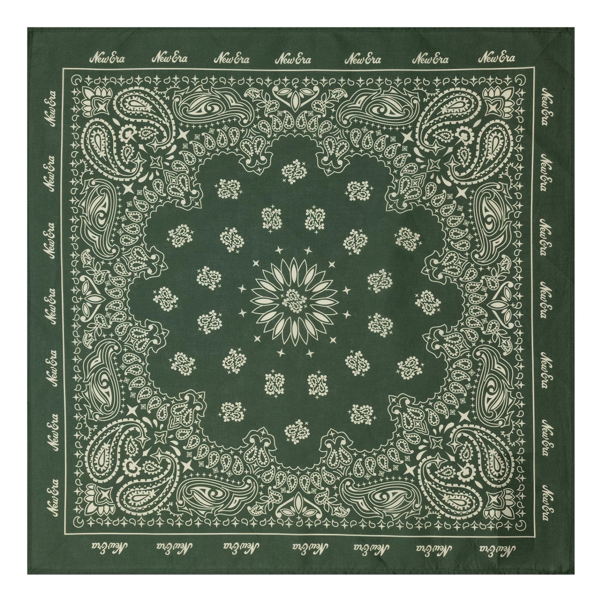 This is a New Era Paisley Dark Green Bandana 1