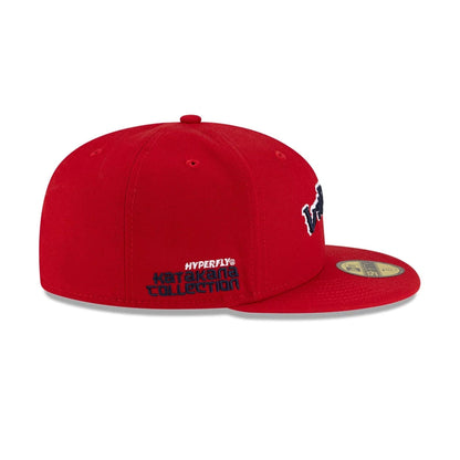 This is a Boston Red Sox Hyperfly x MLB Red 59FIFTY Fitted Cap 5