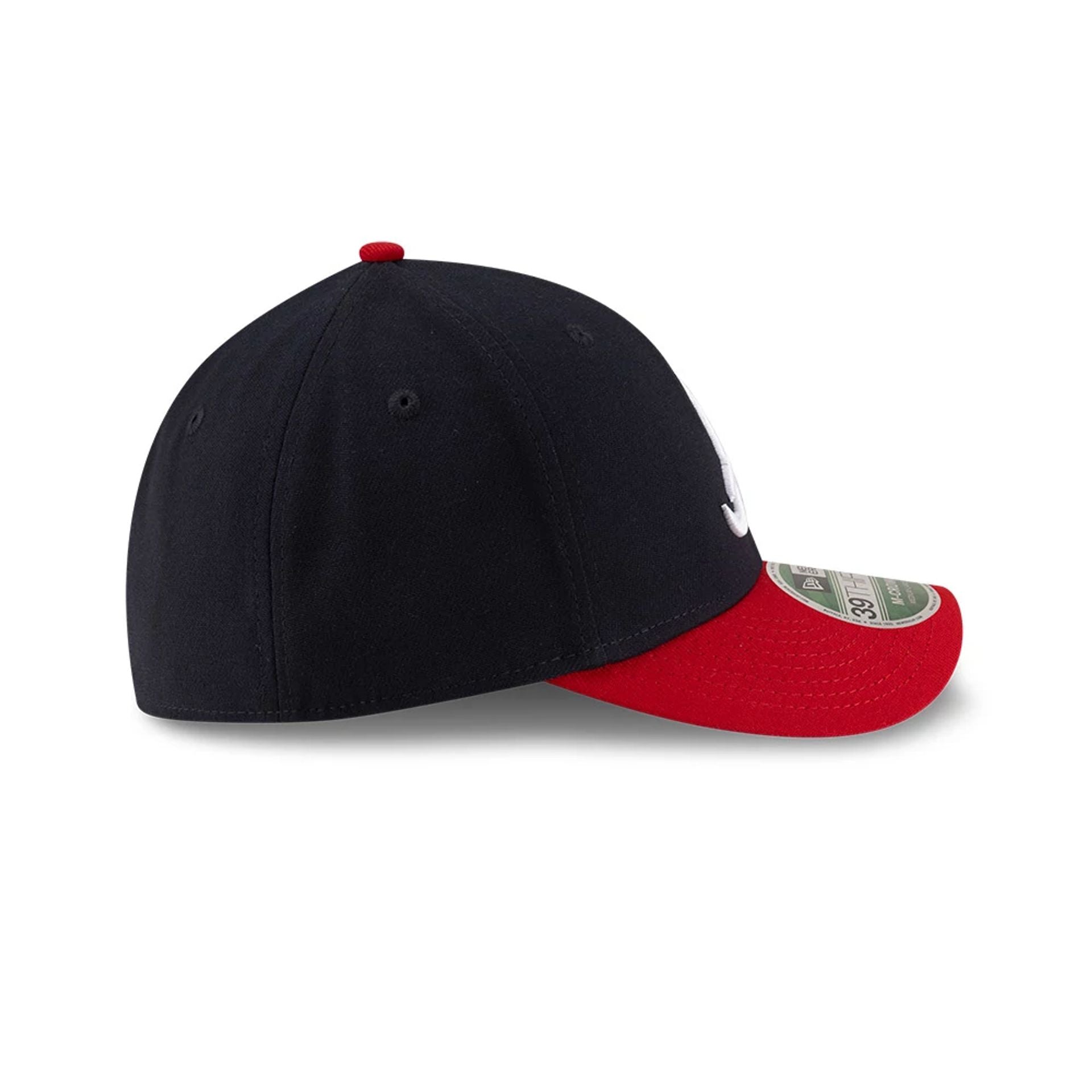 Pictured is this MLB Player Replica Atlanta Braves 39THIRTY M-Crown Stretch Fit cap in navy. 6
