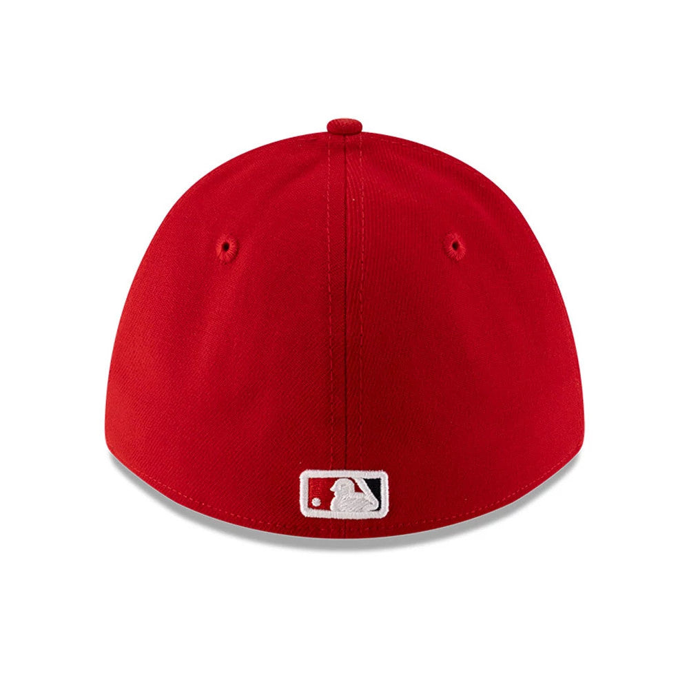 Pictured is this MLB Player Replica LA Angels 39THIRTY M-Crown Stretch Fit cap in red. 5