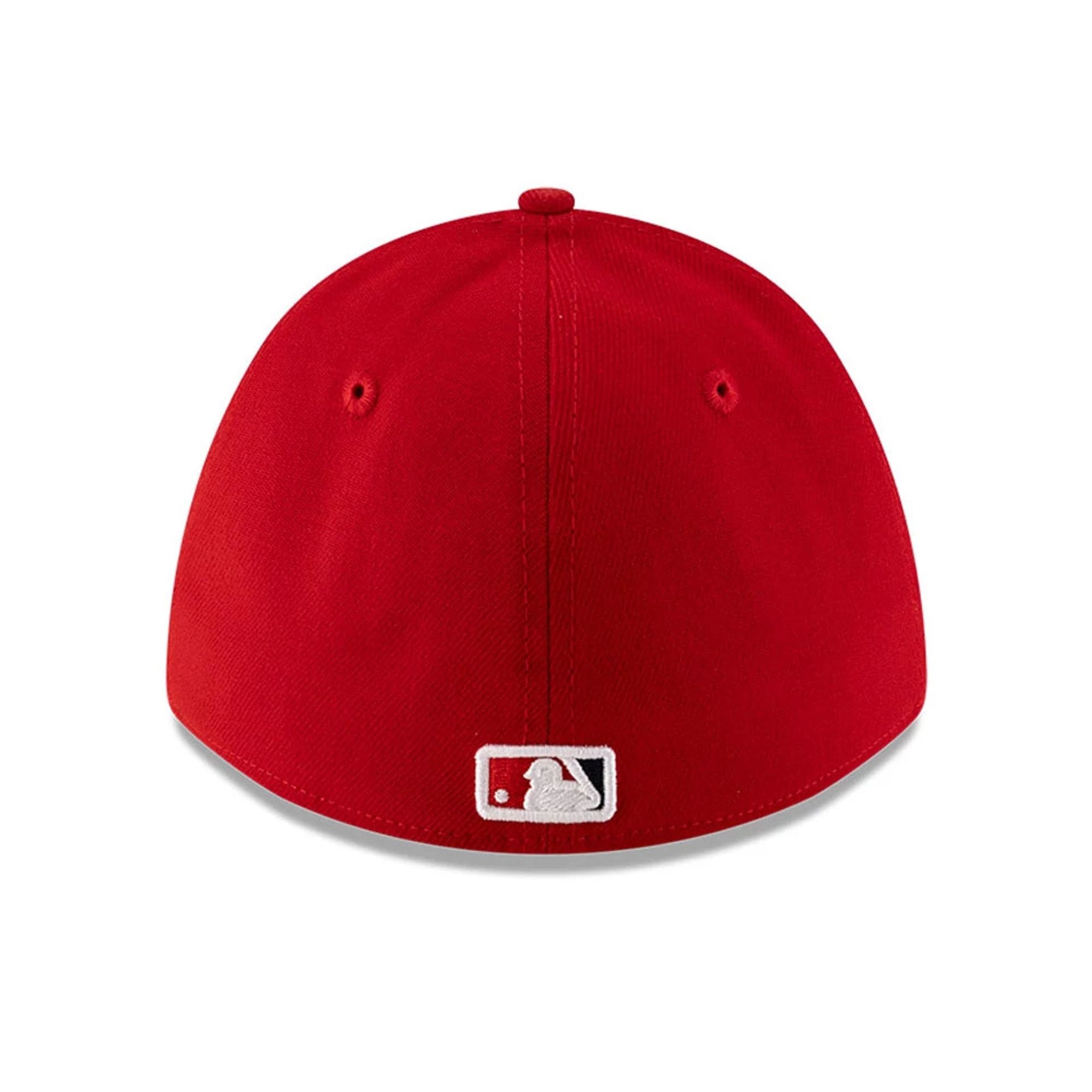 Pictured is this MLB Player Replica LA Angels 39THIRTY M-Crown Stretch Fit cap in red. 5