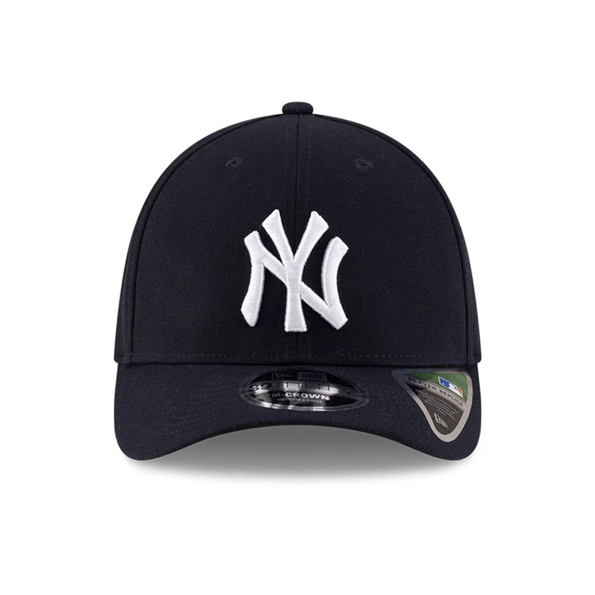 Pictured is this MLB Player Replica New York Yankees 39THIRTY M-Crown Stretch Fit cap in navy. 2