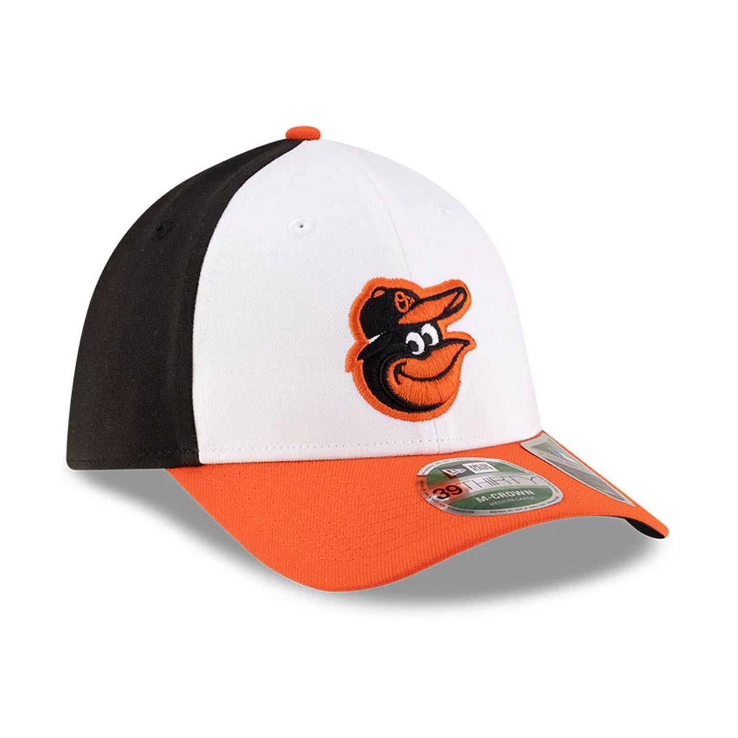 Pictured is this MLB Player Replica Baltimore Orioles 39THIRTY M-Crown Stretch Fit cap in black. 4