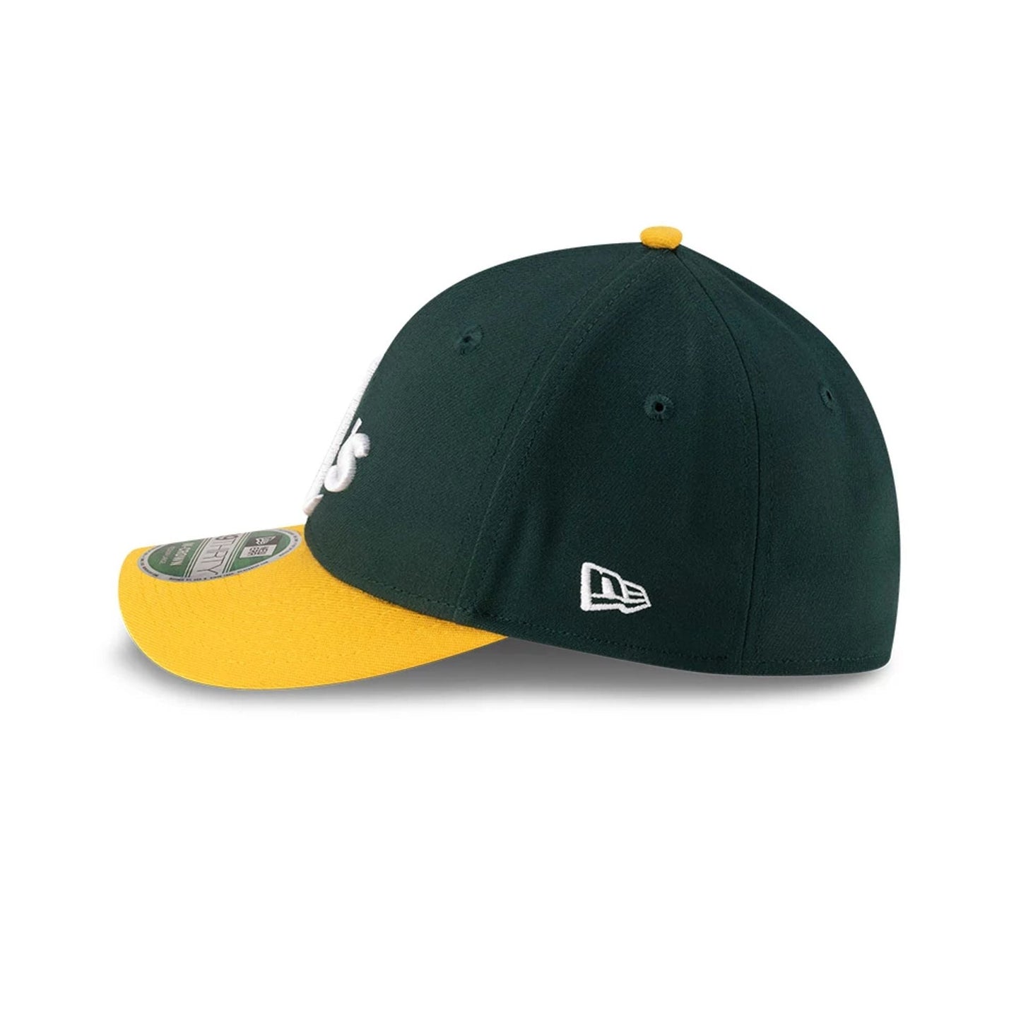 Pictured is this MLB Player Replica Athletics 39THIRTY M-Crown Stretch Fit cap in dark green. 6
