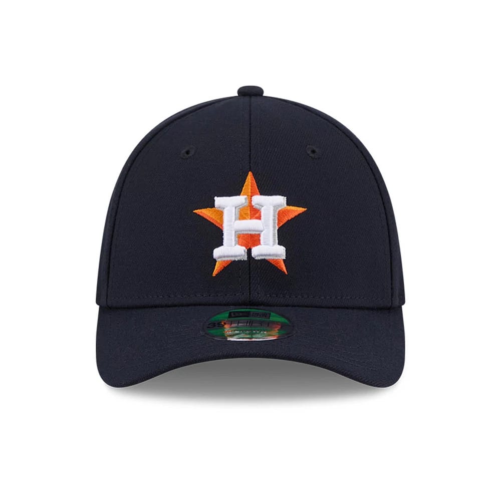 Pictured is this MLB Player Replica Houston Astros 39THIRTY M-Crown Stretch Fit cap in navy. 2