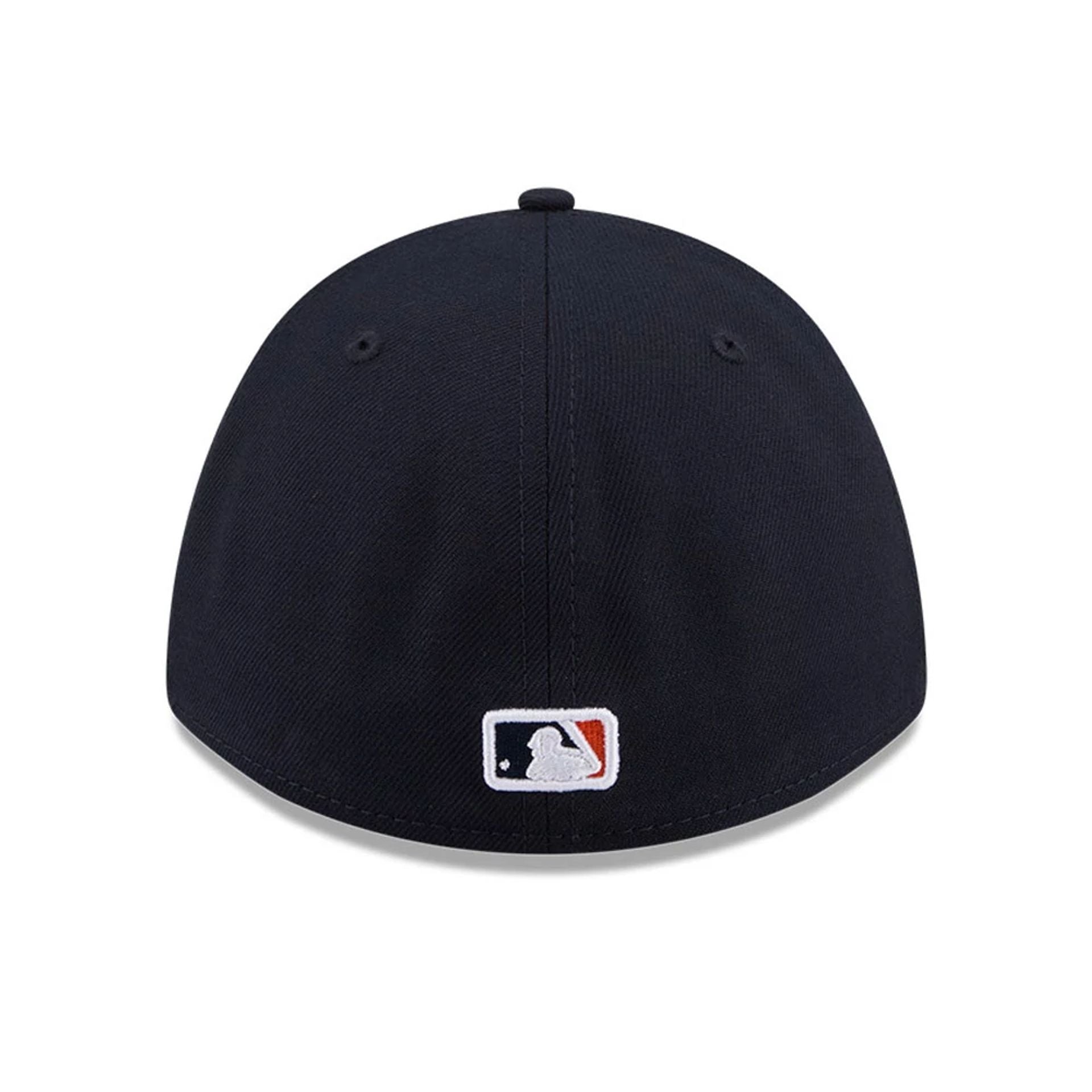 Pictured is this MLB Player Replica Houston Astros 39THIRTY M-Crown Stretch Fit cap in navy. 4