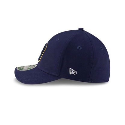 Pictured is this MLB Player Replica Milwaukee Brewers 39THIRTY M-Crown Stretch Fit cap in navy. 6