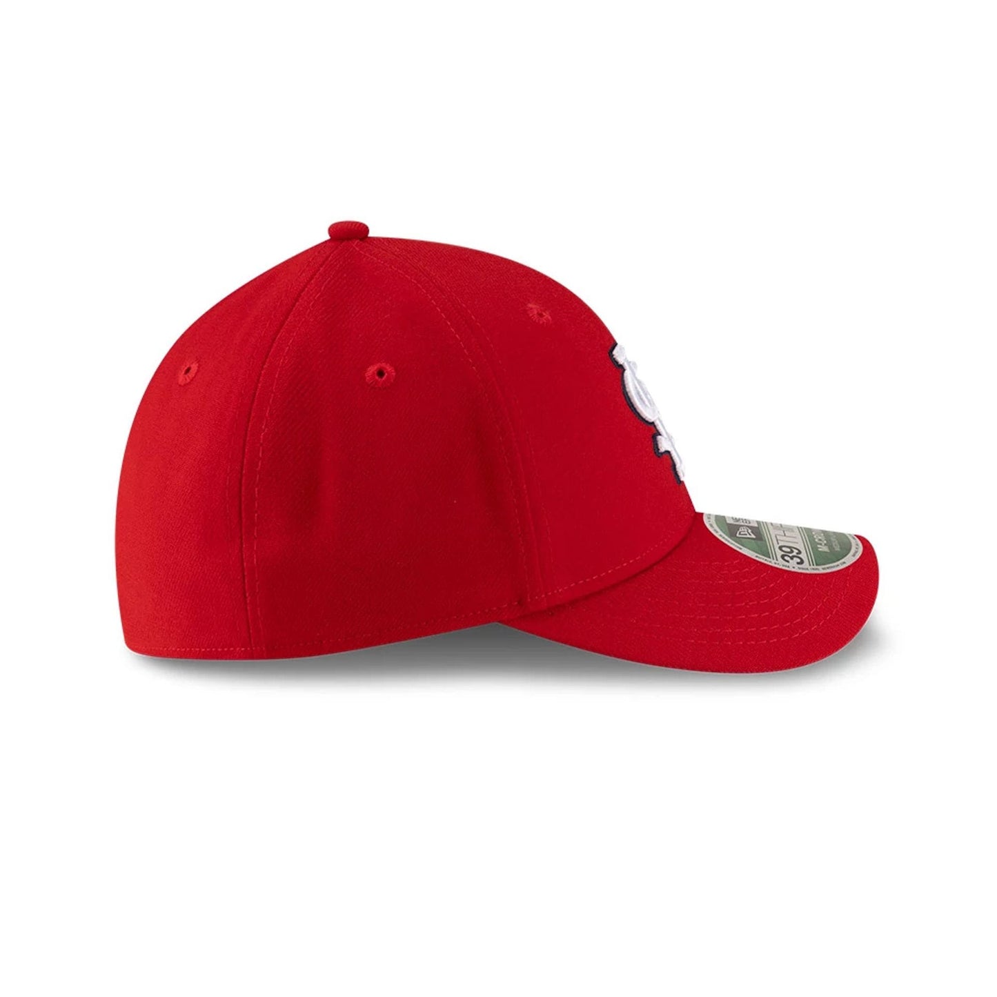 Pictured is this MLB Player Replica St. Louis Cardinals 39THIRTY M-Crown Stretch Fit cap in red. 7