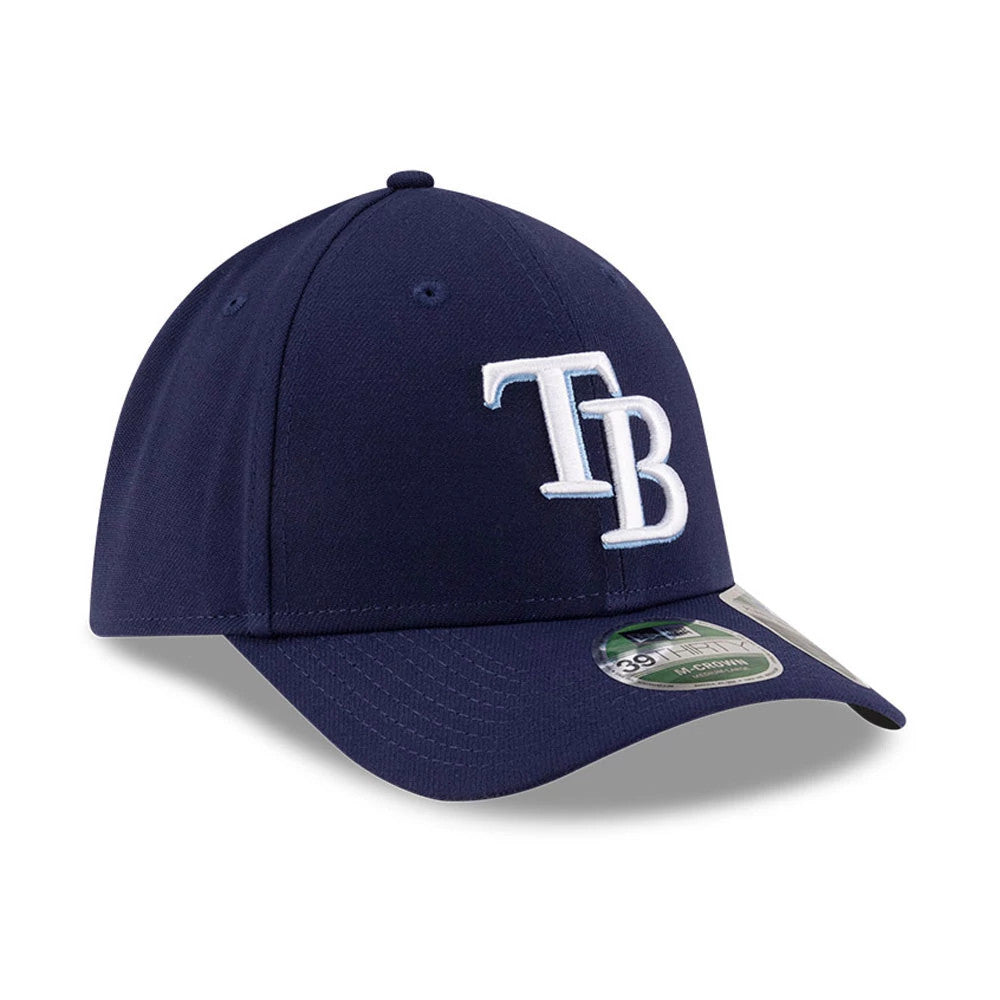 Pictured is this MLB Player Replica Tampa Bay Rays 39THIRTY M-Crown Stretch Fit cap in navy. 4