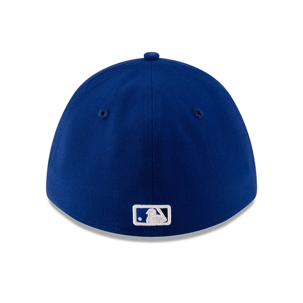 Pictured is this MLB Player Replica Toronto Blue Jays 39THIRTY M-Crown Stretch Fit cap in blue. 5