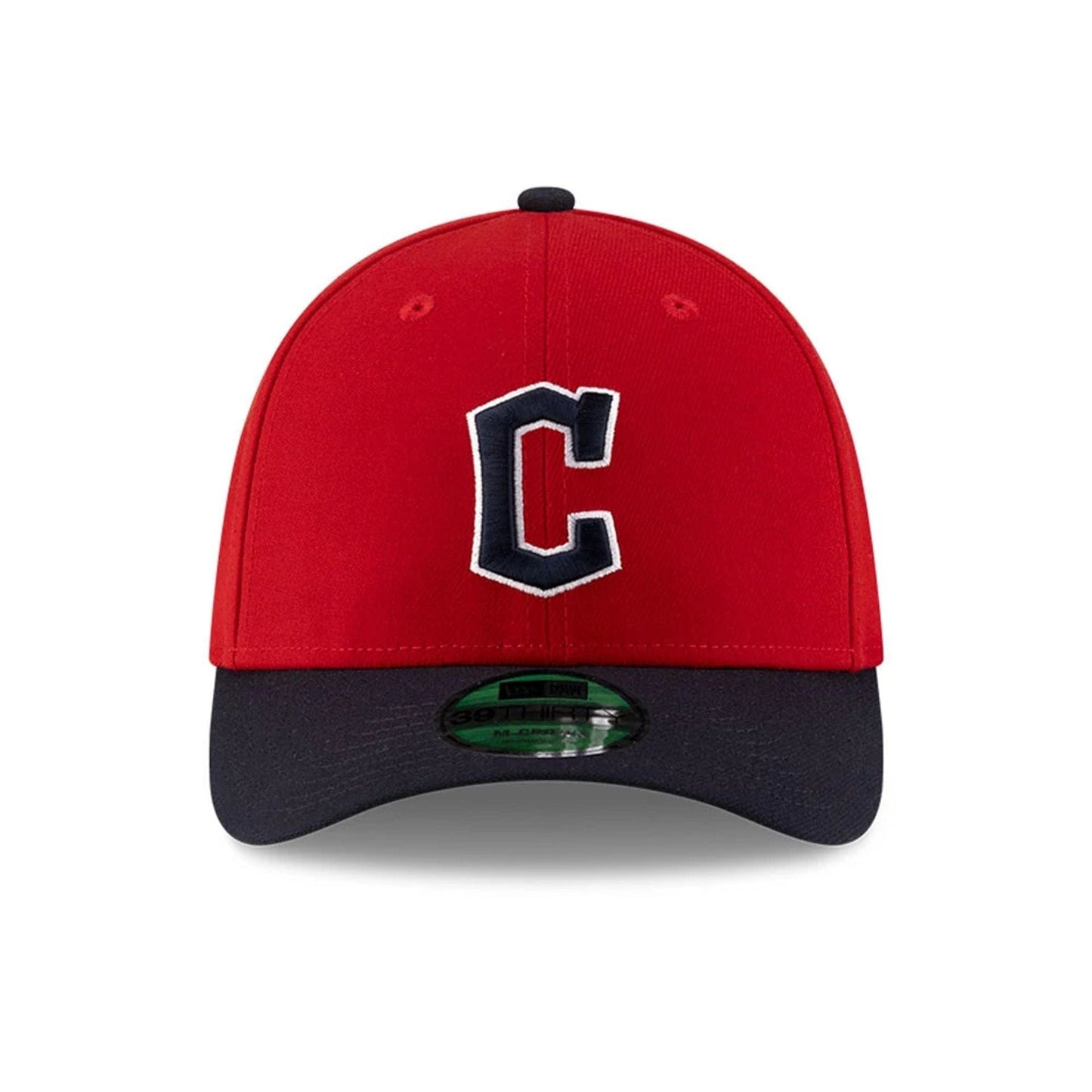 Pictured is this MLB Player Replica Cleveland Guardians 39THIRTY M-Crown Stretch Fit cap in Dark Red. 2