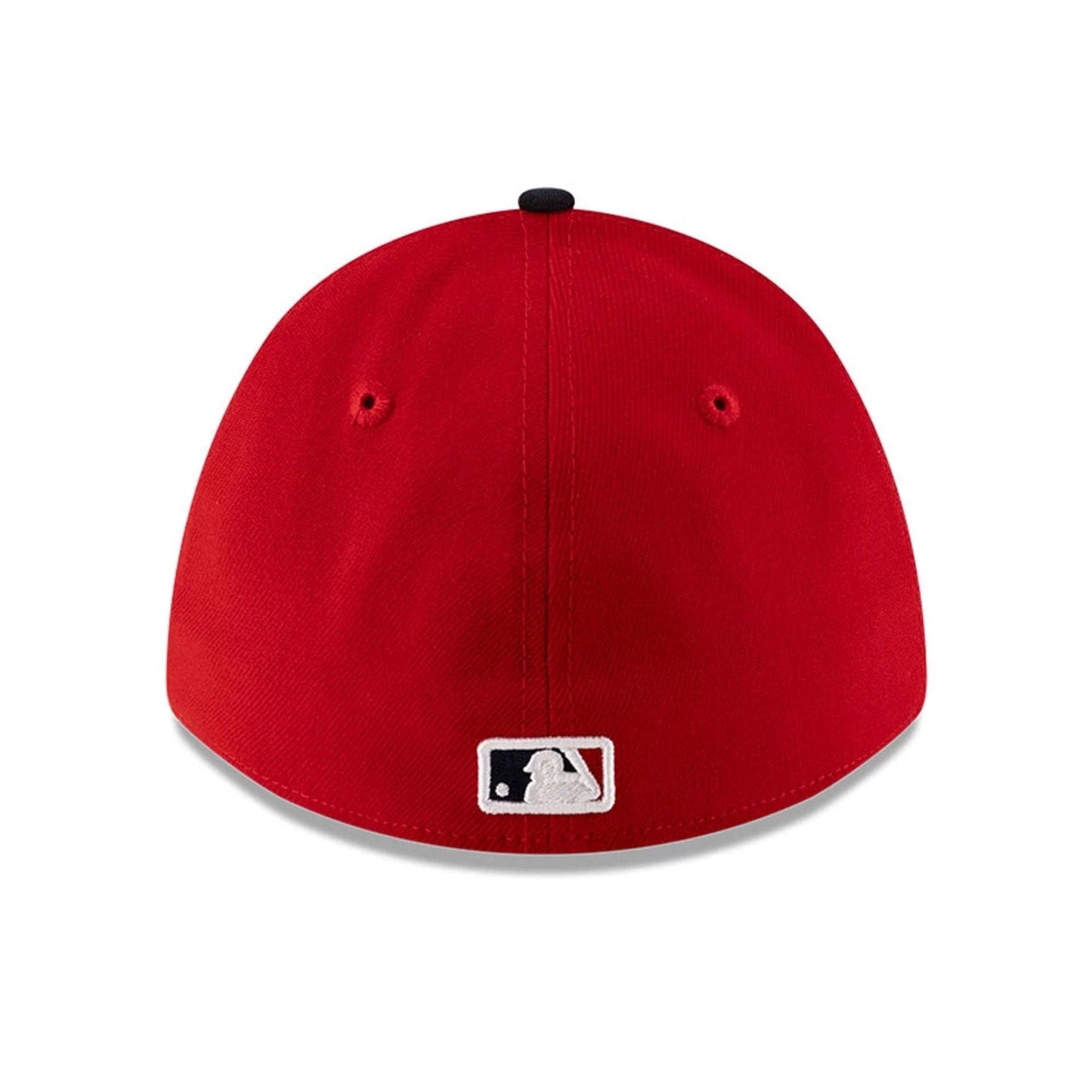 Pictured is this MLB Player Replica Cleveland Guardians 39THIRTY M-Crown Stretch Fit cap in Dark Red. 4
