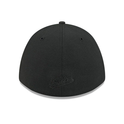 Pictured is this MLB Outline Athletics 39THIRTY M-Crown Stretch Fit cap in black. 5