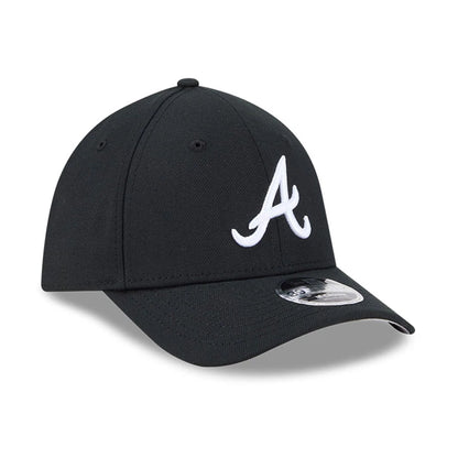 Pictured is this MLB Atlanta Braves 39THIRTY M-Crown Stretch Fit cap in black. 4