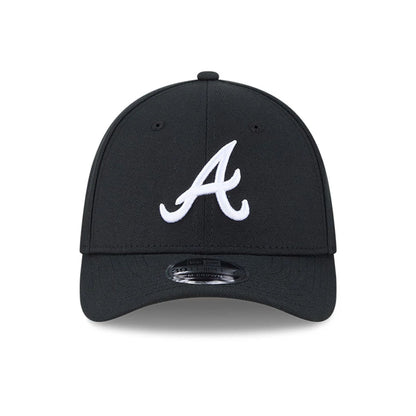 Pictured is this MLB Atlanta Braves 39THIRTY M-Crown Stretch Fit cap in black. 3