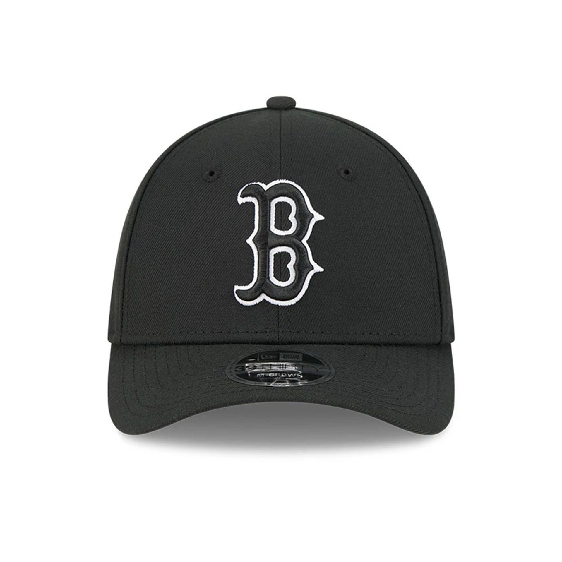 Pictured is this MLB Boston Red Sox 39THIRTY M-Crown Stretch Fit cap in black. 3