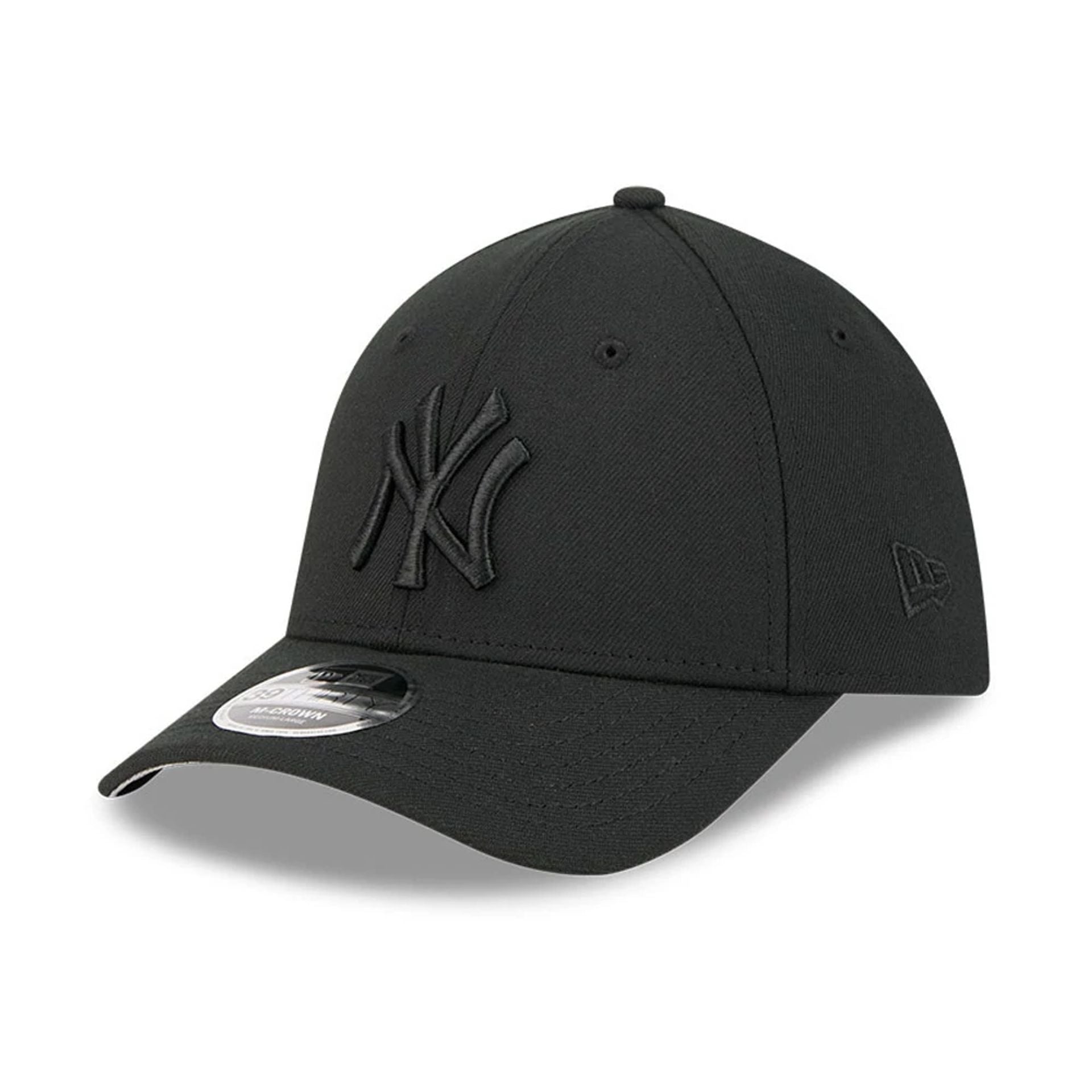 Pictured is this MLB Outline New York Yankees 39THIRTY M-Crown Stretch Fit cap in black. 1