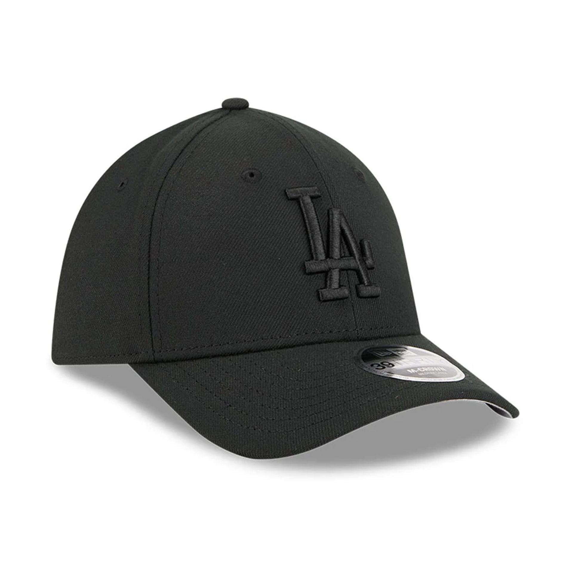 Pictured is this MLB Outline LA Dodgers 39THIRTY M-Crown Stretch Fit cap in black. 4