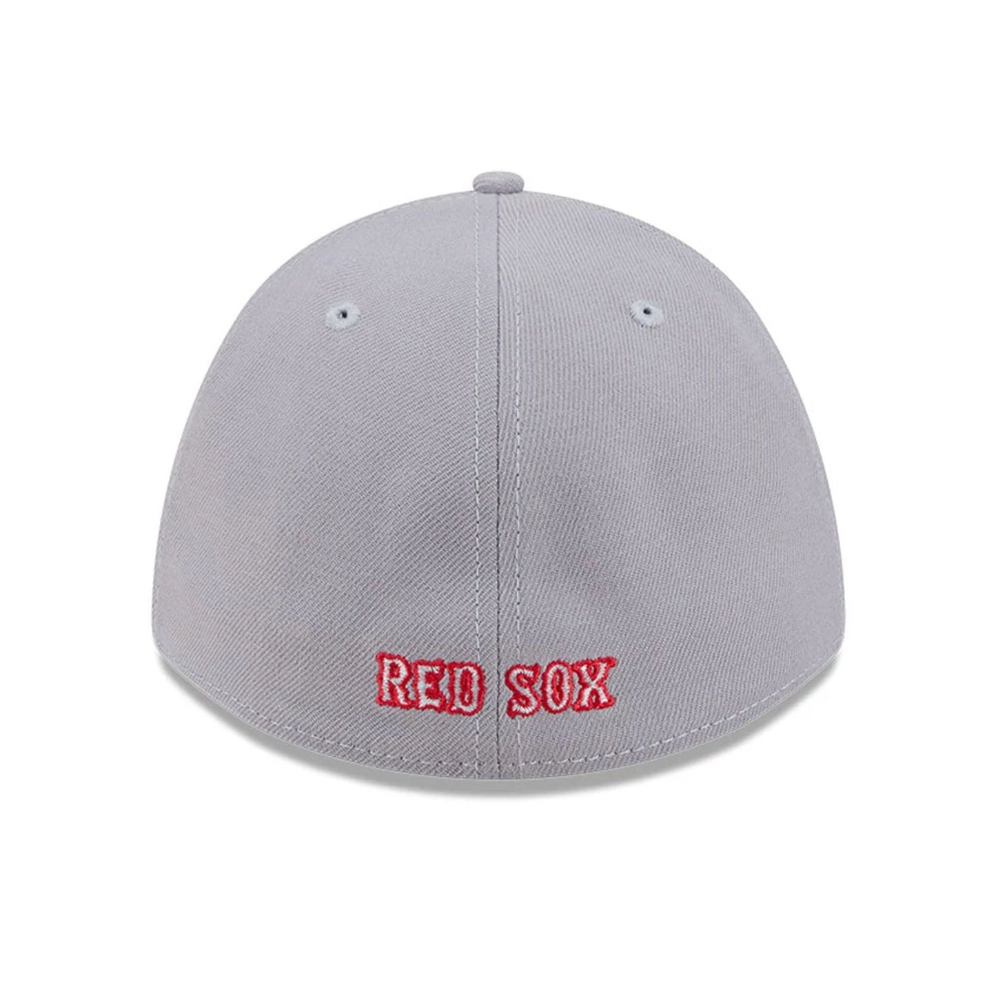Pictured is this MLB Boston Red Sox 39THIRTY M-Crown Stretch Fit cap in grey. 4
