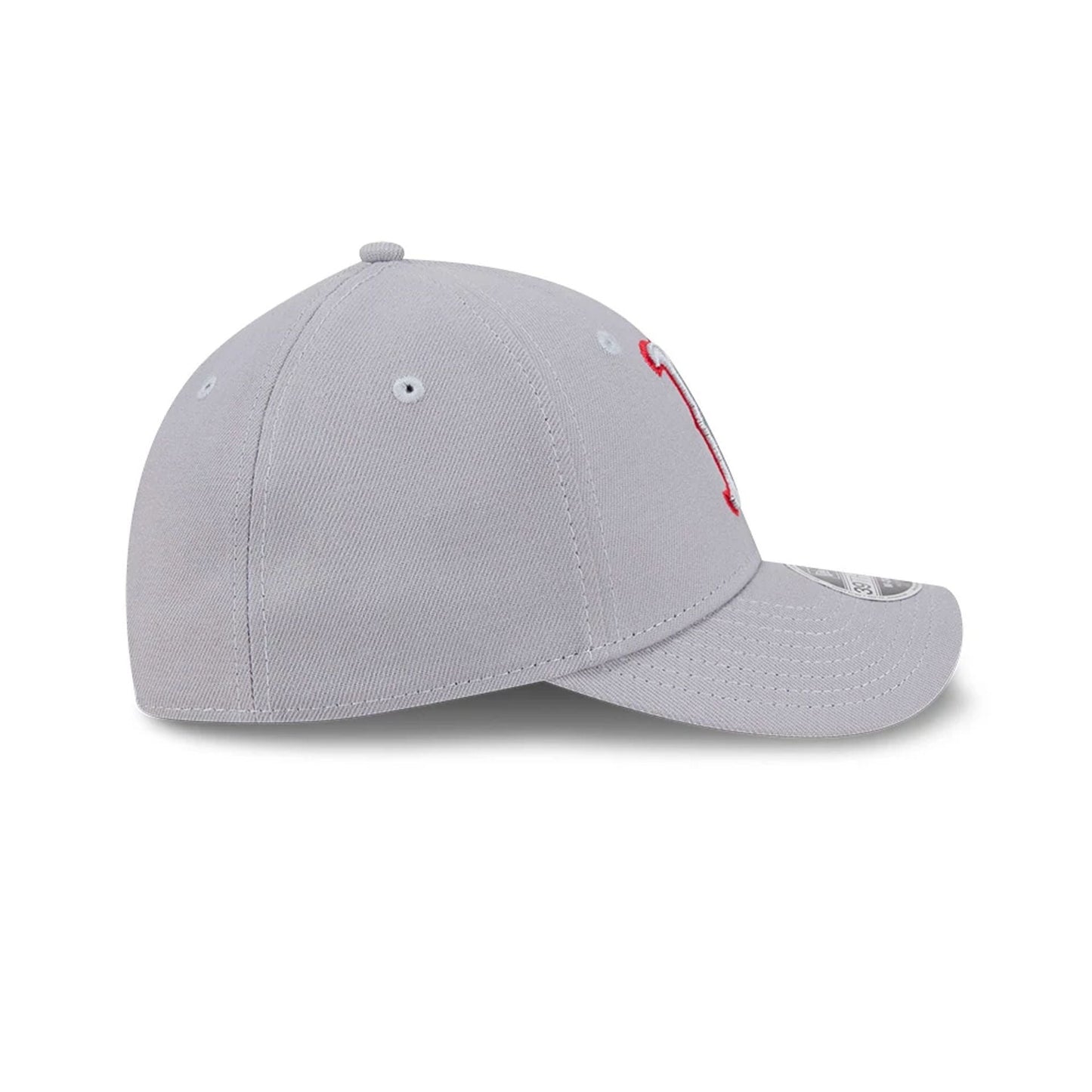 Pictured is this MLB Boston Red Sox 39THIRTY M-Crown Stretch Fit cap in grey. 6